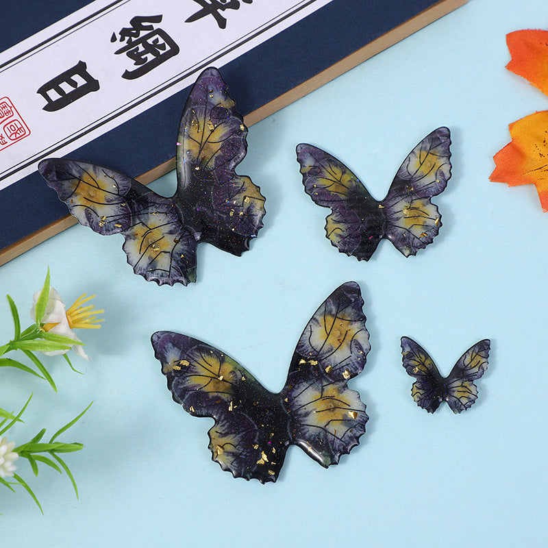 Wholesale  10pcs Shaped Butterfly Epoxy DIY Handmade Jewelry Accessories Earrings